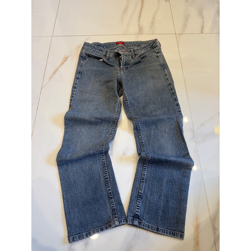 Mossimo Women Medium Wash Straight Leg Stretch Denim Jeans Size 5 757231MI